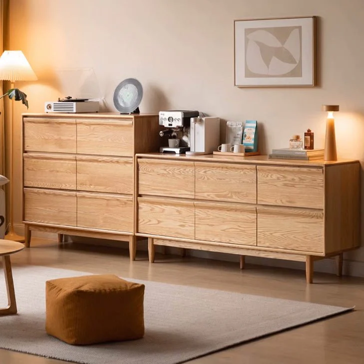 Pello Natural Solid Oak 6 Drawers Tallboy - Image 2