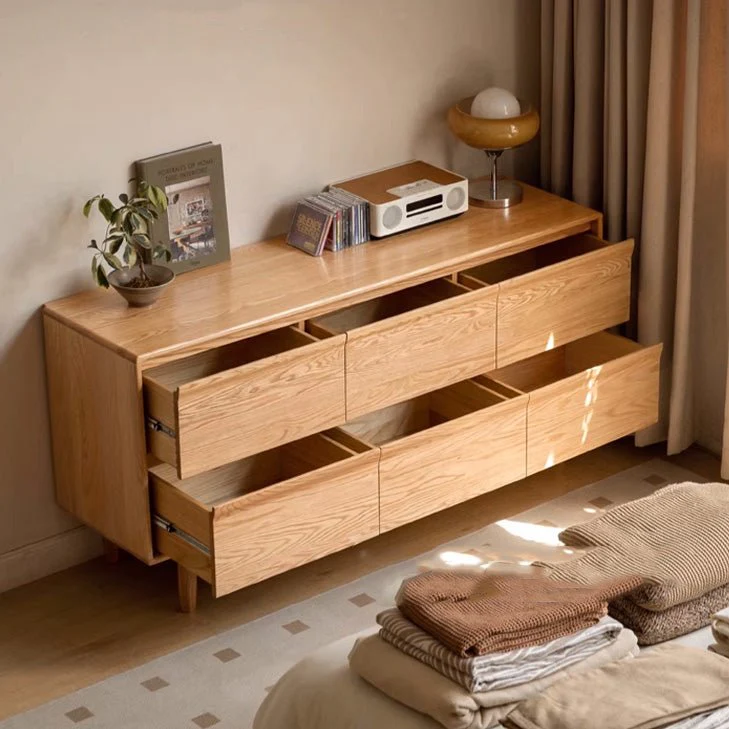 Pello Natural Solid Oak Lowboy Drawers - Image 3