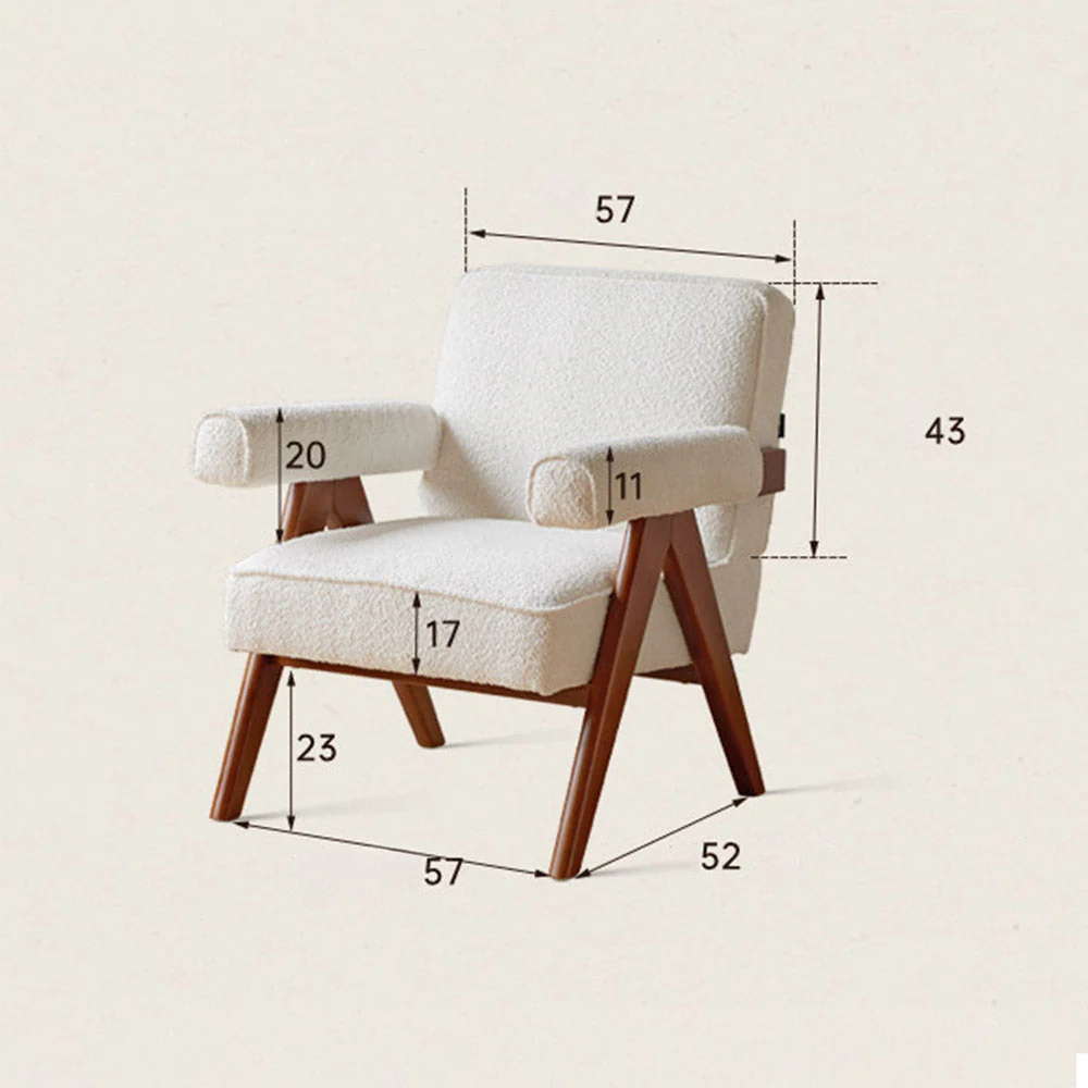 Polino Faux Shearling Leisure Sofa Chair - Image 11