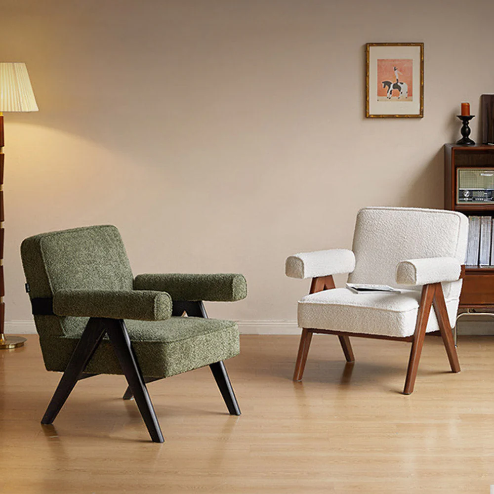 Polino Faux Shearling Leisure Sofa Chair - Image 3