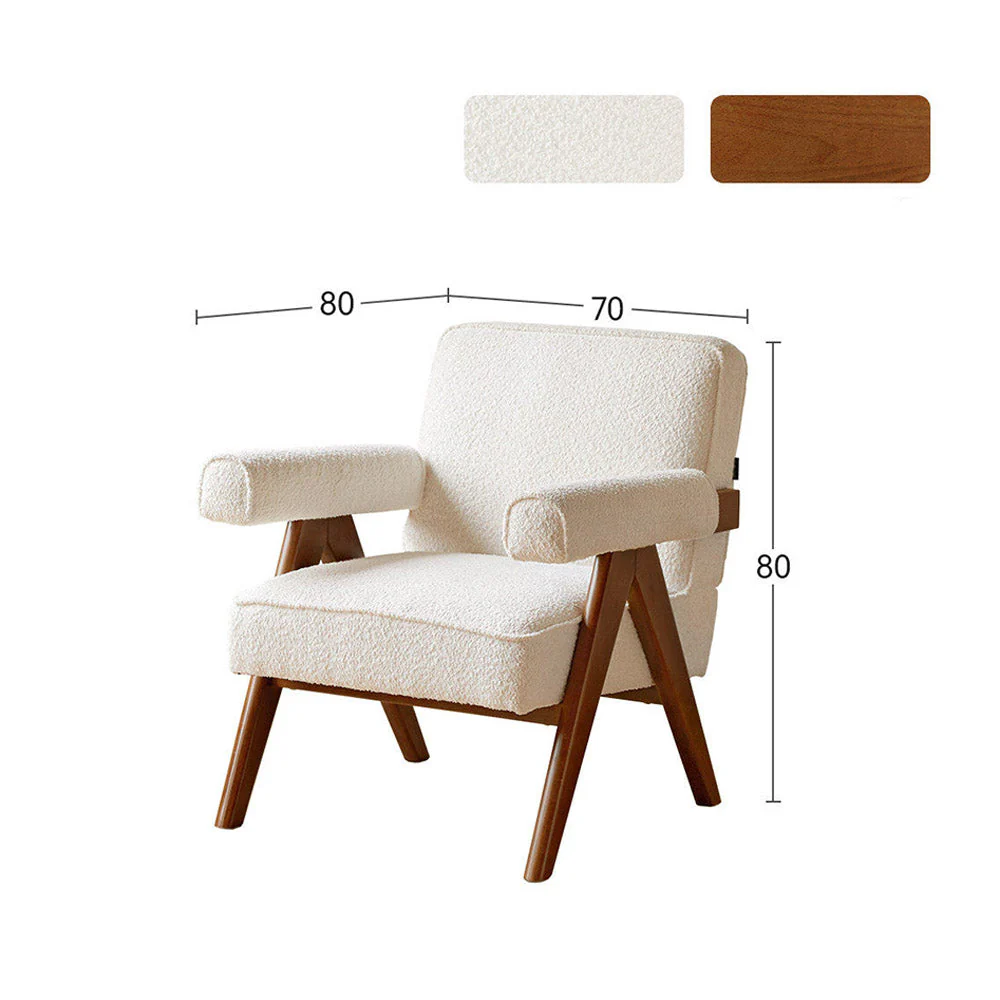 Polino Faux Shearling Leisure Sofa Chair - Image 9