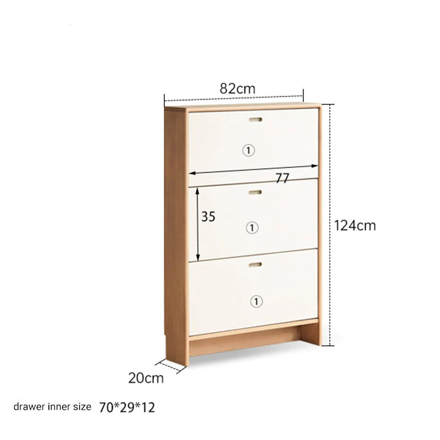 Porto Solid Tulip Poplar Flip-top Shoe Cabinet - Image 7