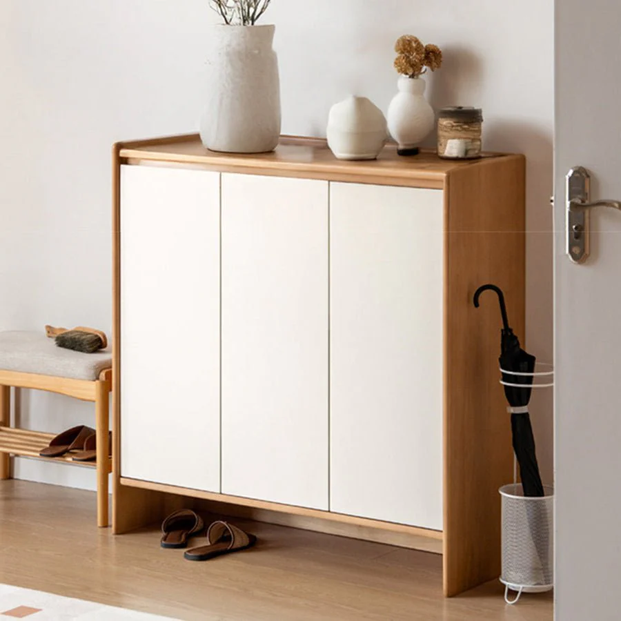 Porto Solid Tulip Poplar Shoe Cabinet - Image 3