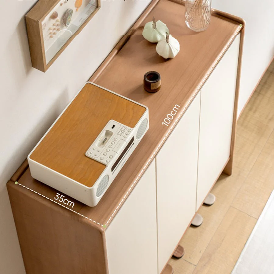 Porto Solid Tulip Poplar Shoe Cabinet - Image 5