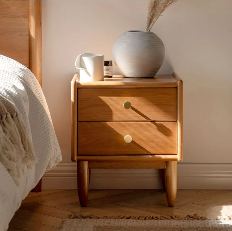 Prunus Solid Cherry Bedside Table - Image 8