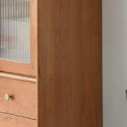 Prunus Solid Cherry Bookcase with Glass Doors - Image 8