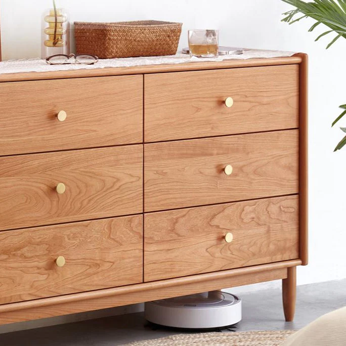 Prunus Solid Cherry 6 Chest of Drawers - Image 3