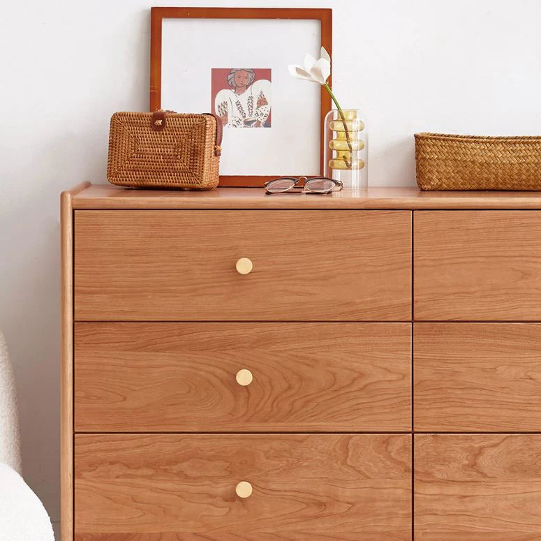 Prunus Solid Cherry 6 Chest of Drawers - Image 6