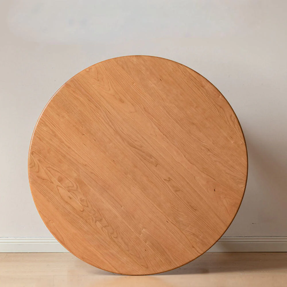 Prunus Natural Solid Cherry Small Round Dining Table - Image 4