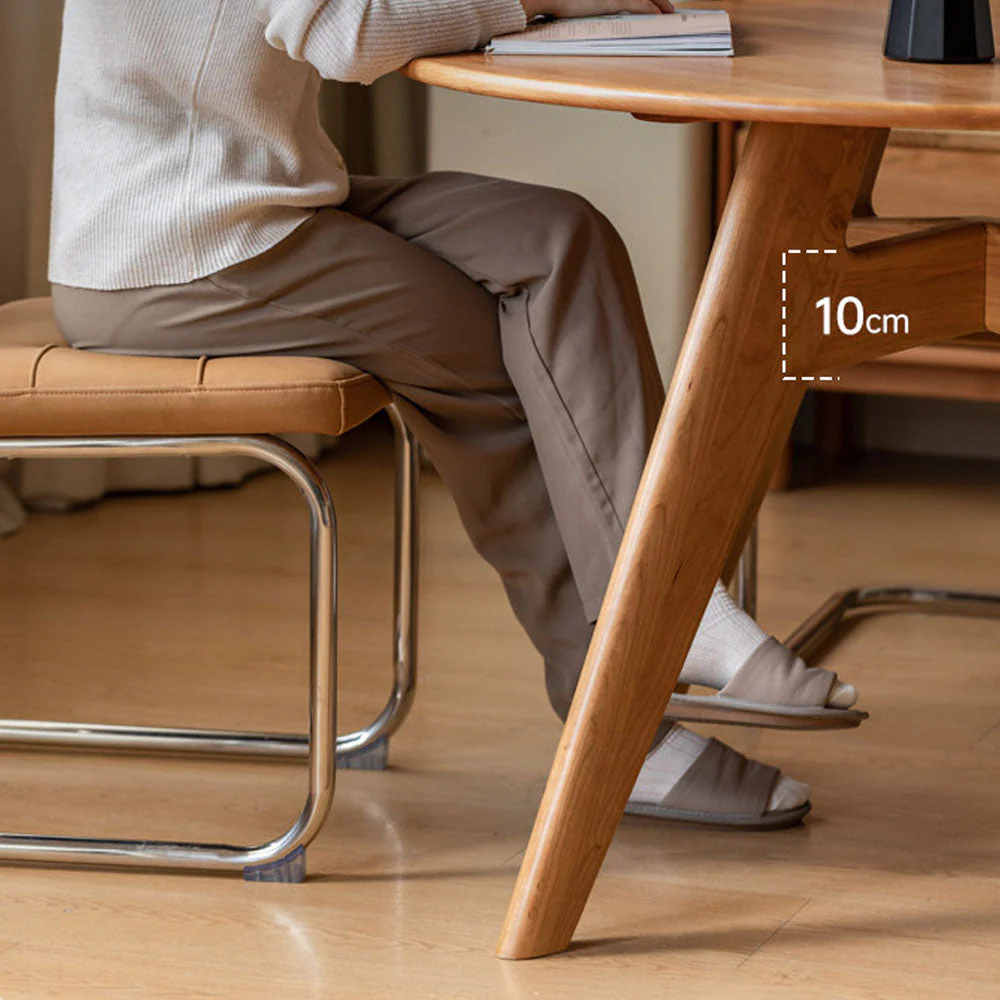 Prunus Natural Solid Cherry Small Round Dining Table - Image 8