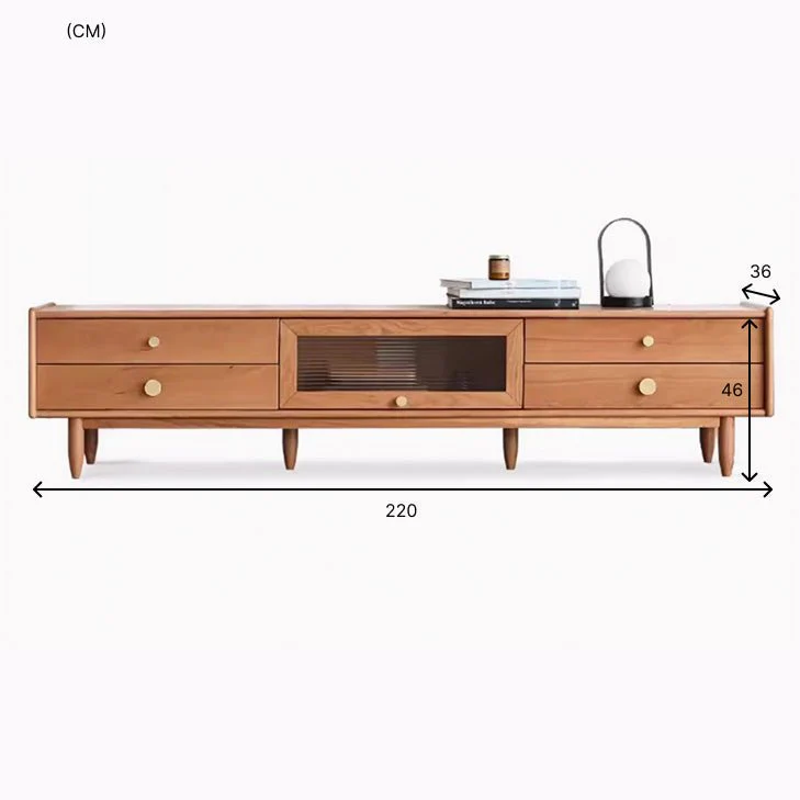 Prunus Solid Cherry Entertainment Unit - Image 11
