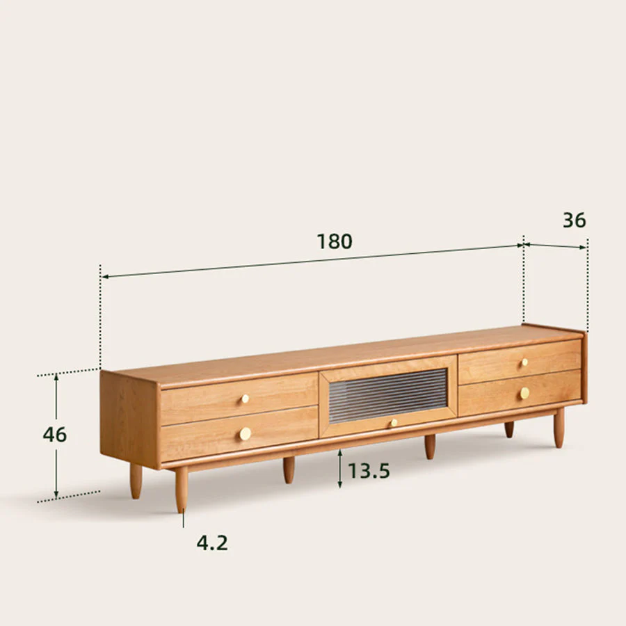 Prunus Solid Cherry Entertainment Unit - Image 12