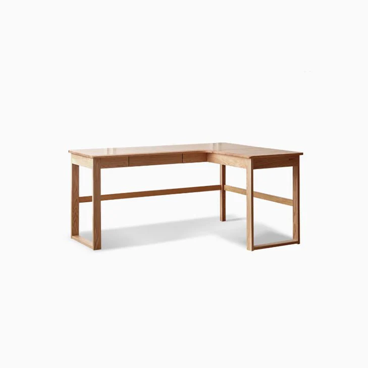 Randers Natural Solid Oak Returning Desk - Image 10