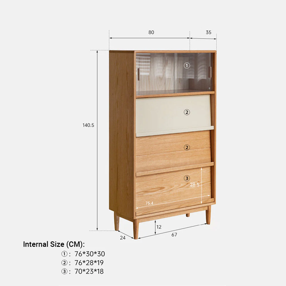 Ravenna Solid Oak Side Cabinet - Image 8