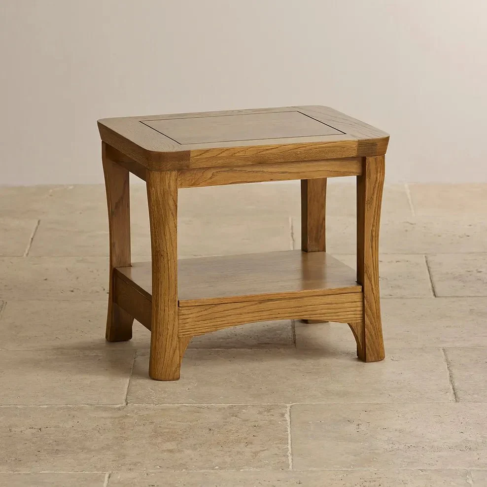 Renwick Natural Solid Oak Lamp Table - Image 2