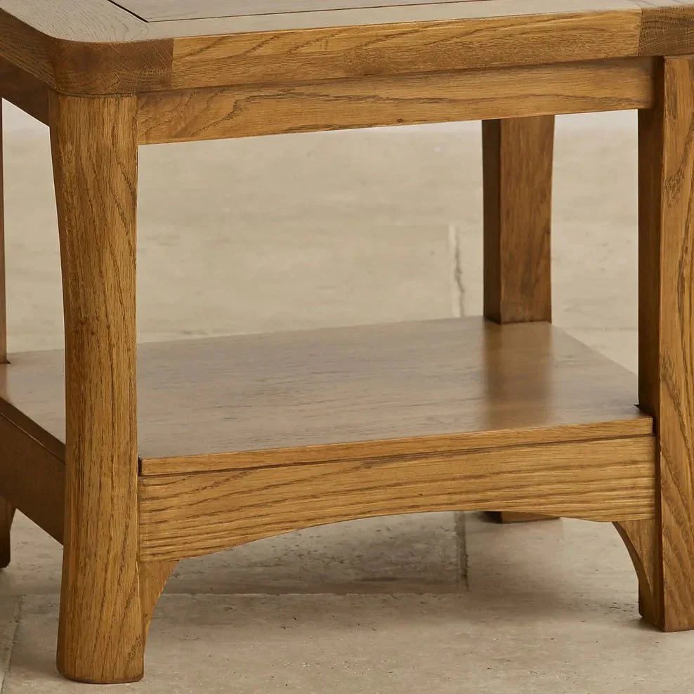 Renwick Natural Solid Oak Lamp Table - Image 4