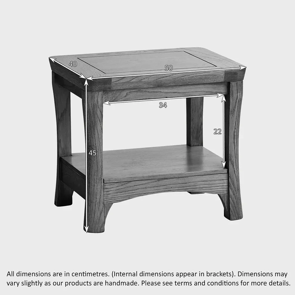 Renwick Natural Solid Oak Lamp Table - Image 5