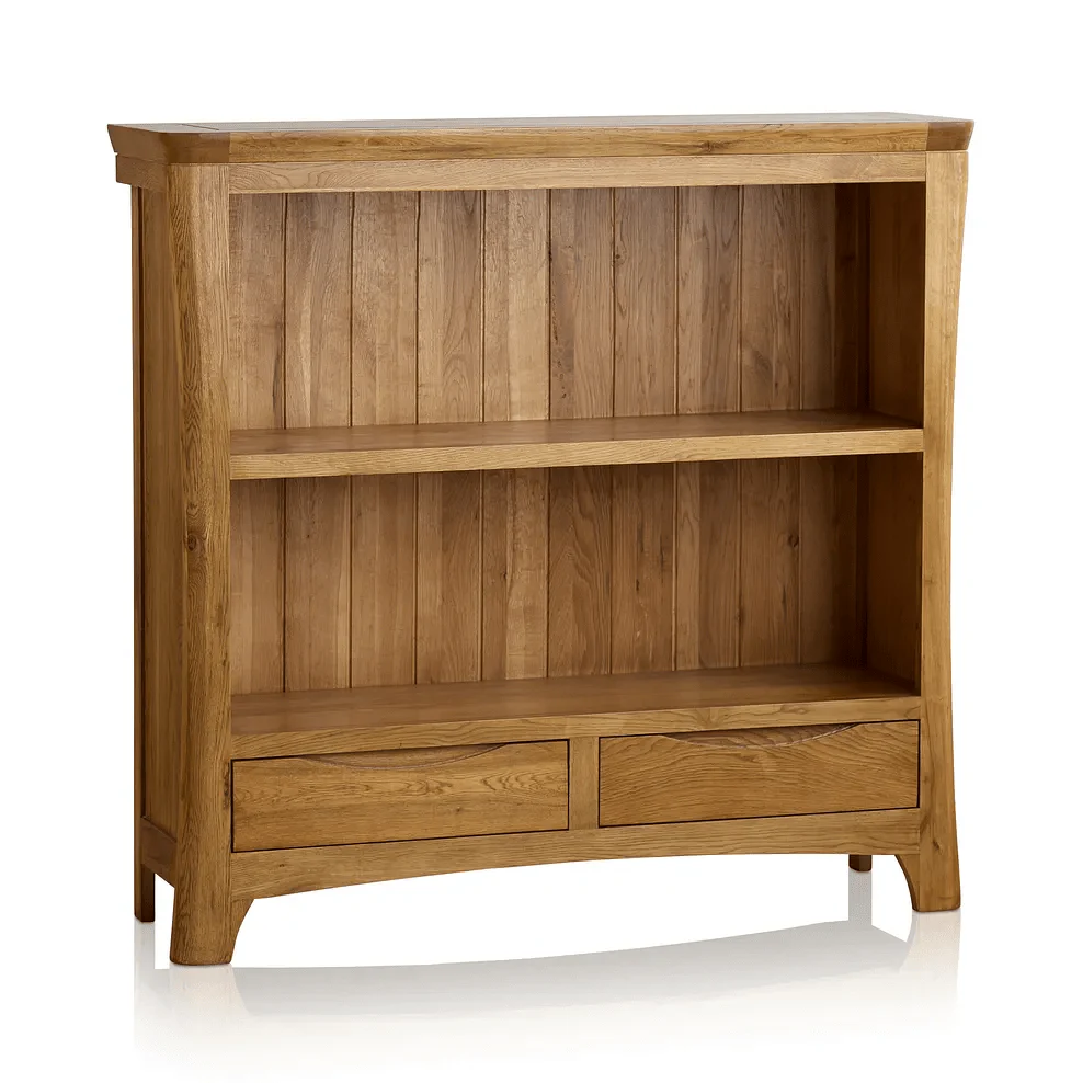 Renwick Rustic Natural Solid Oak Small Bookcase - Image 4