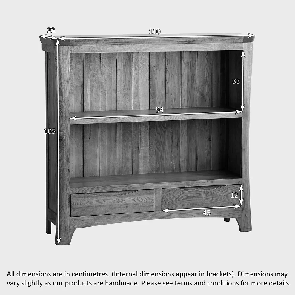 Renwick Rustic Natural Solid Oak Small Bookcase - Image 5