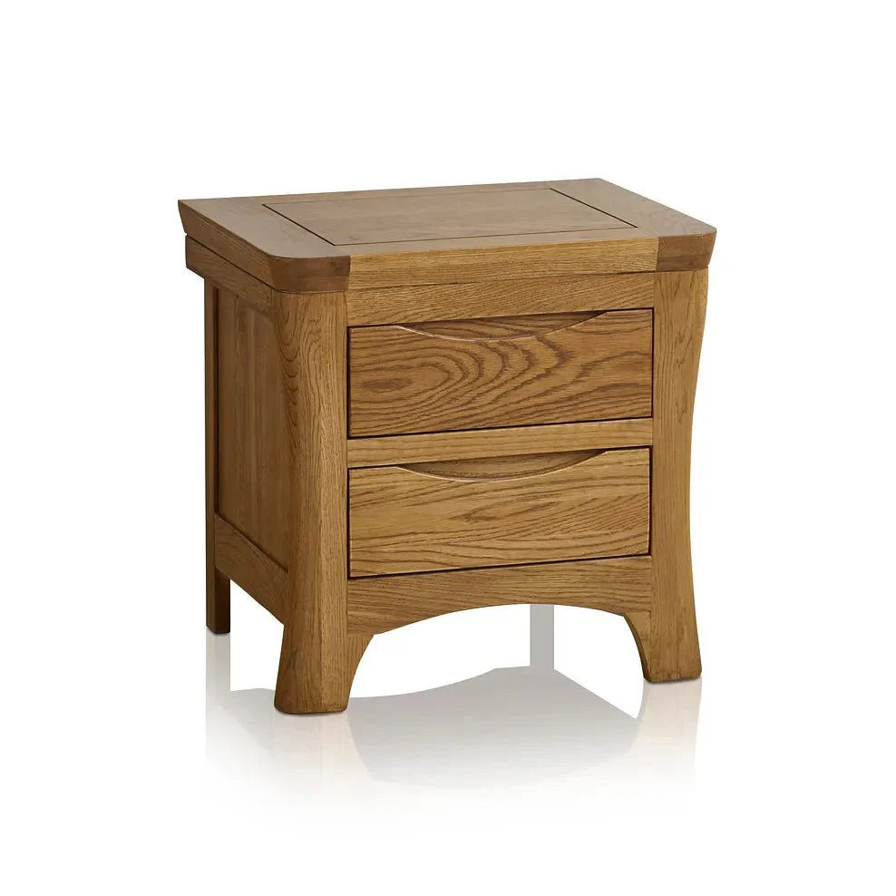 Renwick Rustic Solid Oak Bedside Table - Image 4