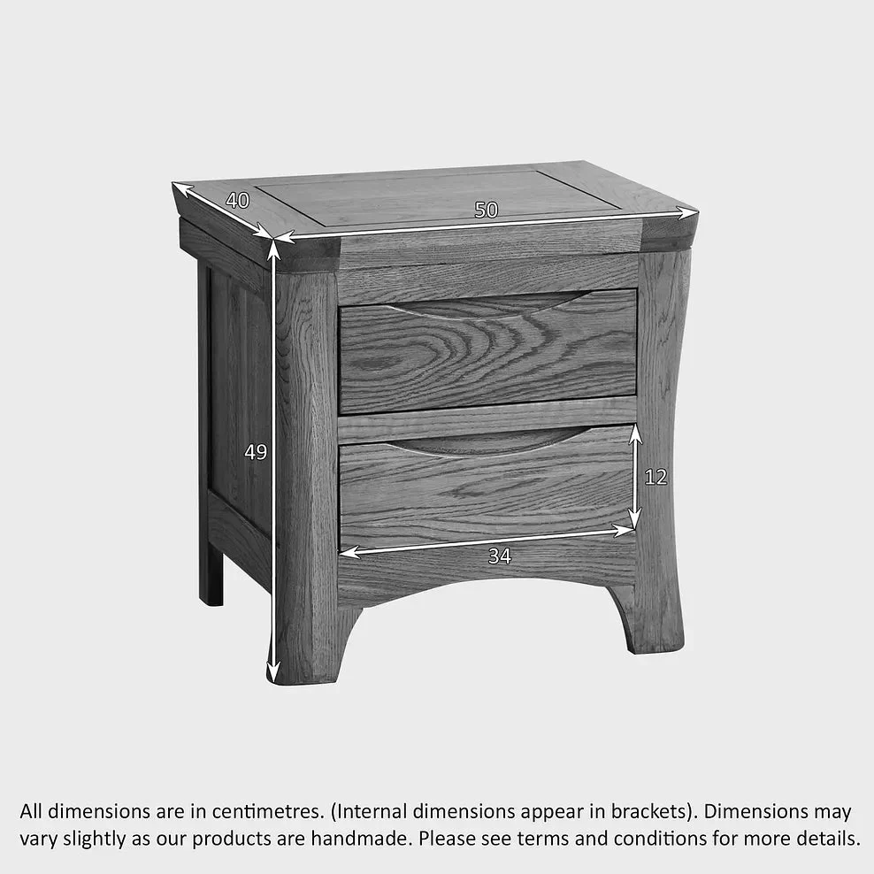 Renwick Rustic Solid Oak Bedside Table - Image 5