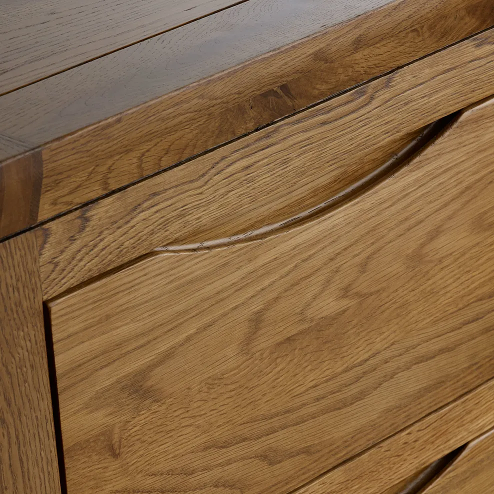 Renwick Rustic Solid Oak Large Sideboard with Hutch Dresser - Image 6