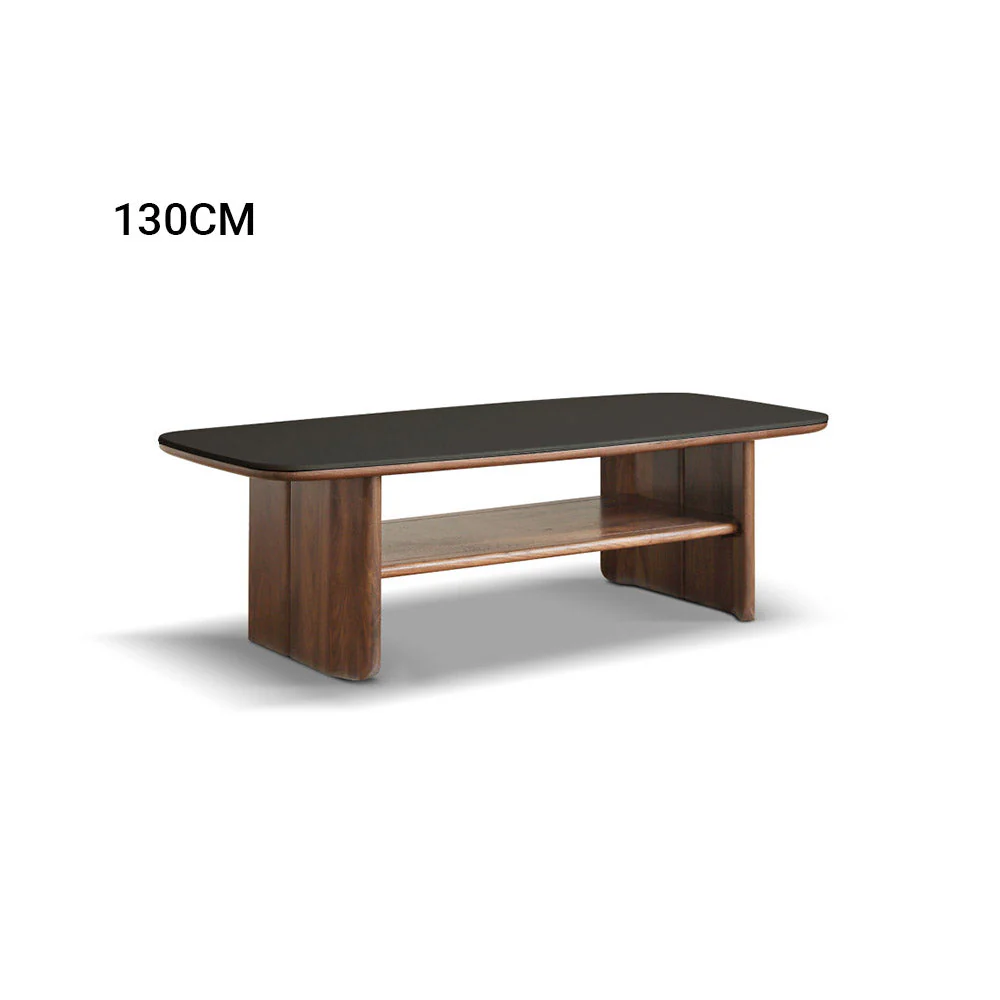 Riano Natural Solid Walnut Coffee Table with Ceramic Top - Image 14