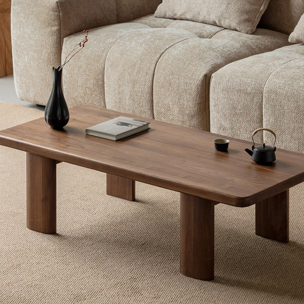 Ribera Natural Solid Walnut Coffee Table - Image 4