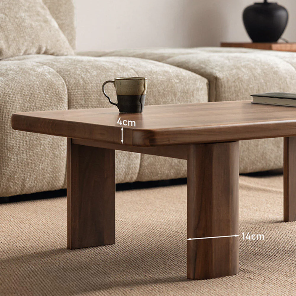 Ribera Natural Solid Walnut Coffee Table - Image 7