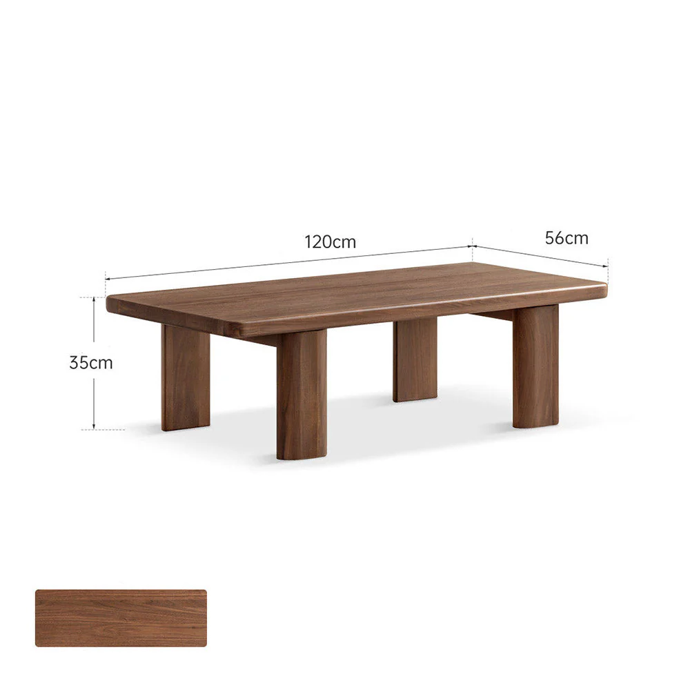 Ribera Natural Solid Walnut Coffee Table - Image 8