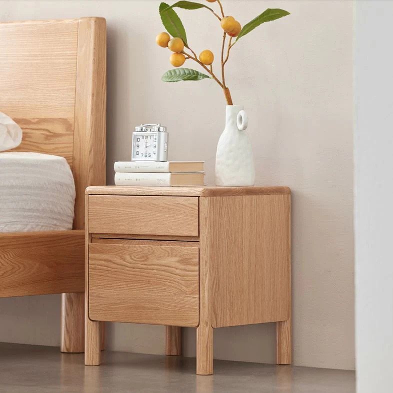 Riga Natural Solid Oak Bedside Table - Image 5