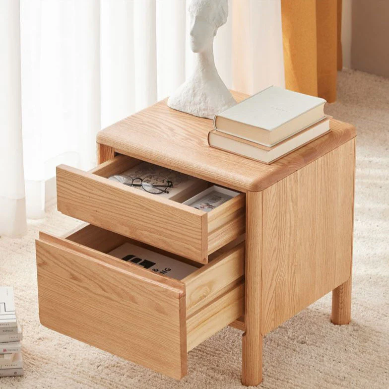 Riga Natural Solid Oak Bedside Table - Image 7