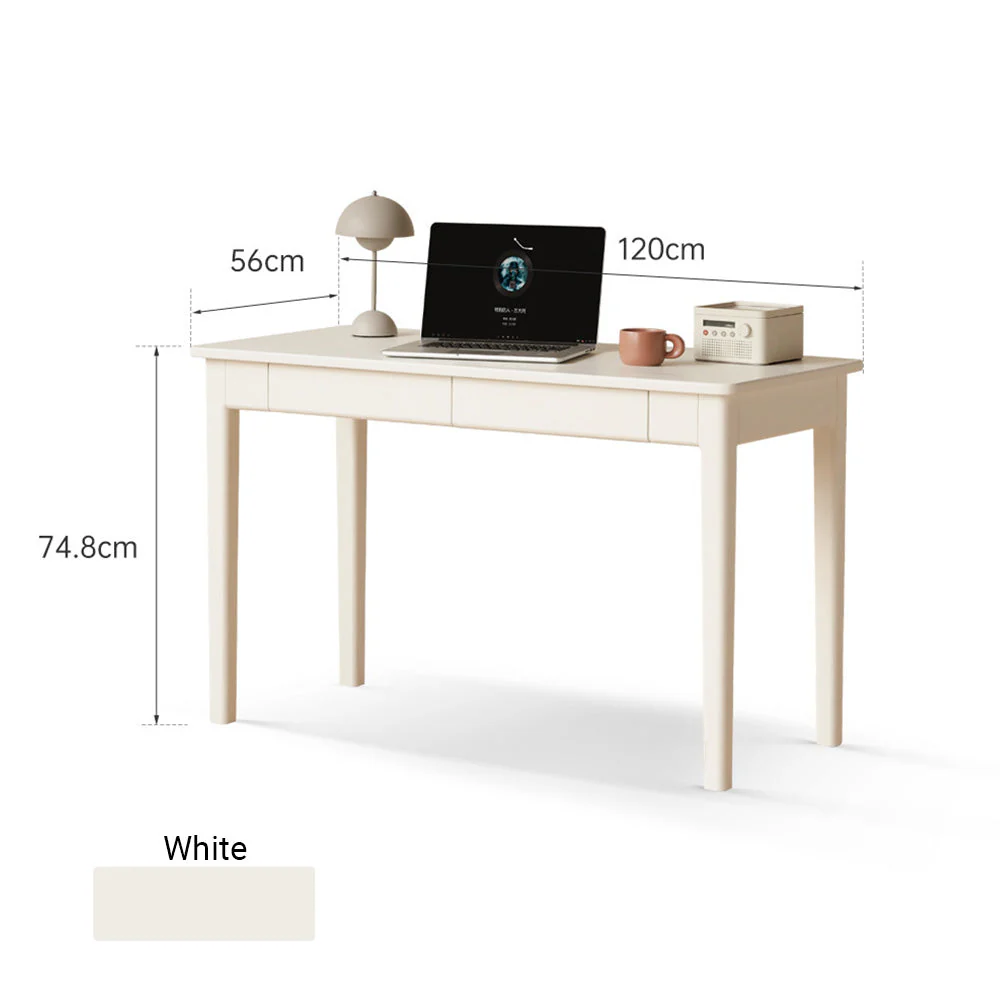 Roascio Solid Rubber Wood Office Desk - Image 11