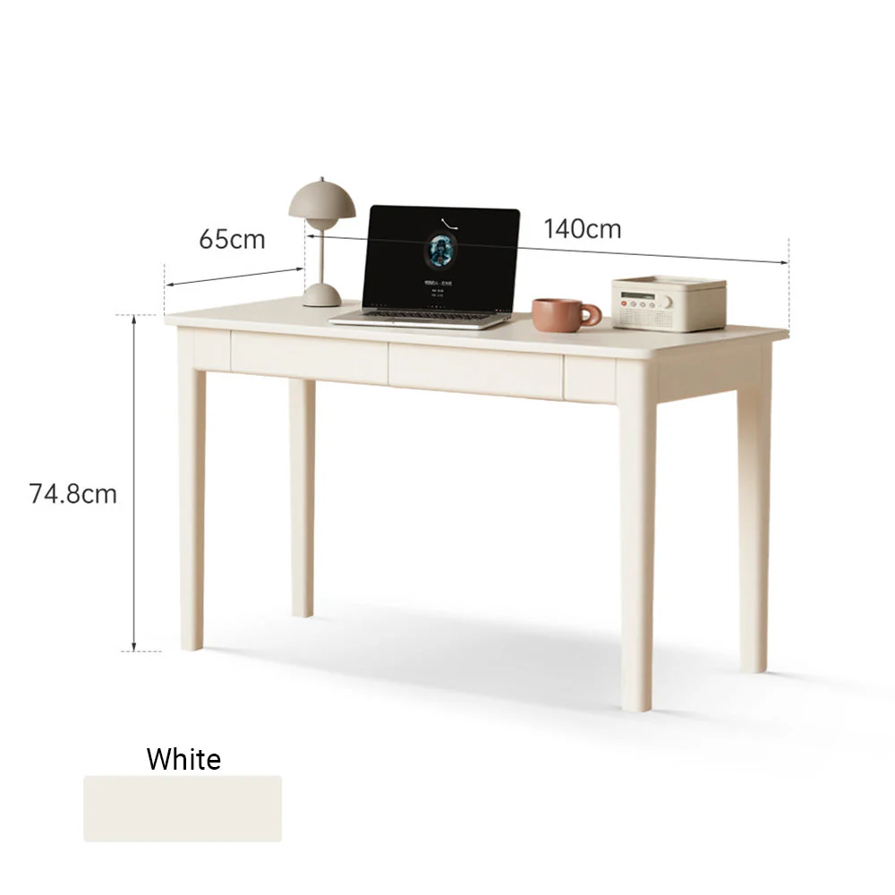 Roascio Solid Rubber Wood Office Desk - Image 12