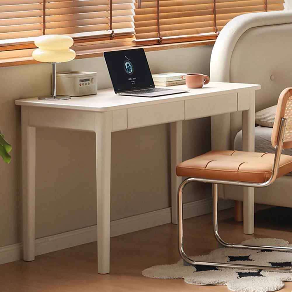 Roascio Solid Rubber Wood Office Desk - Image 3