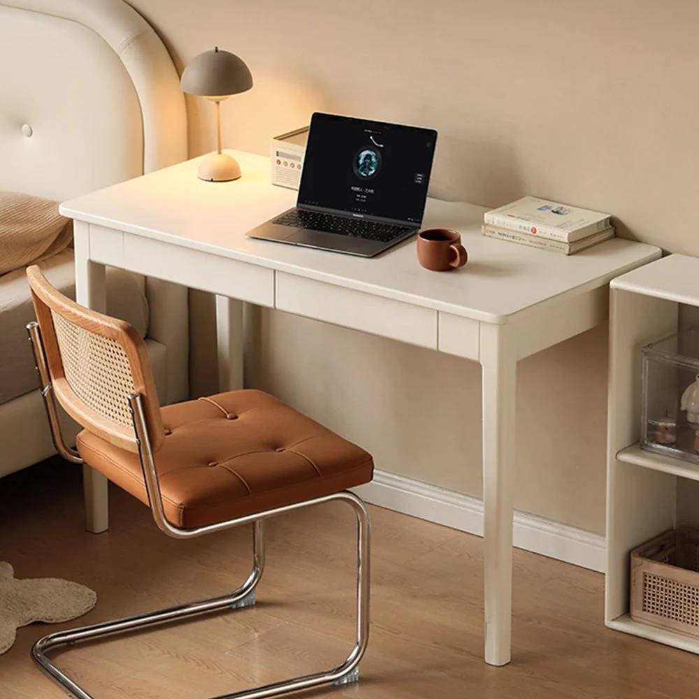Roascio Solid Rubber Wood Office Desk - Image 4