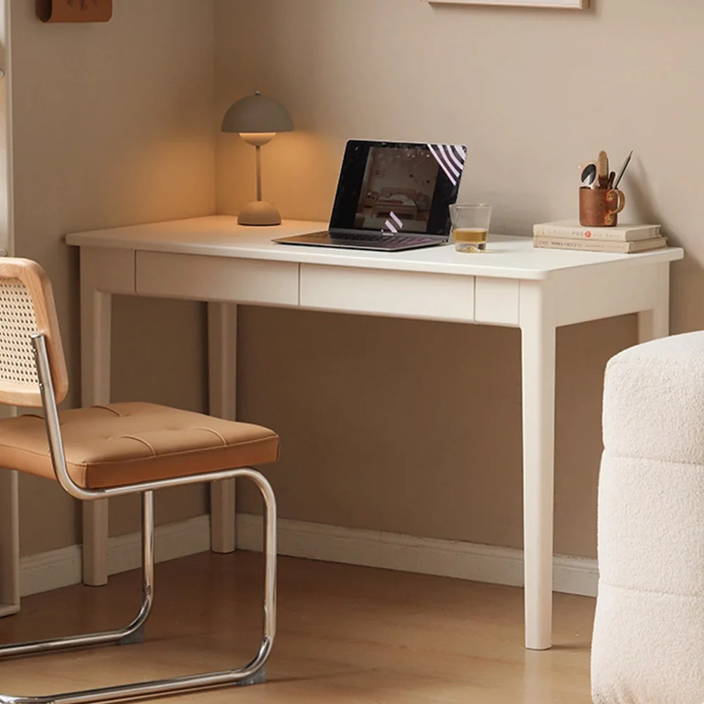 Roascio Solid Rubber Wood Office Desk - Image 5