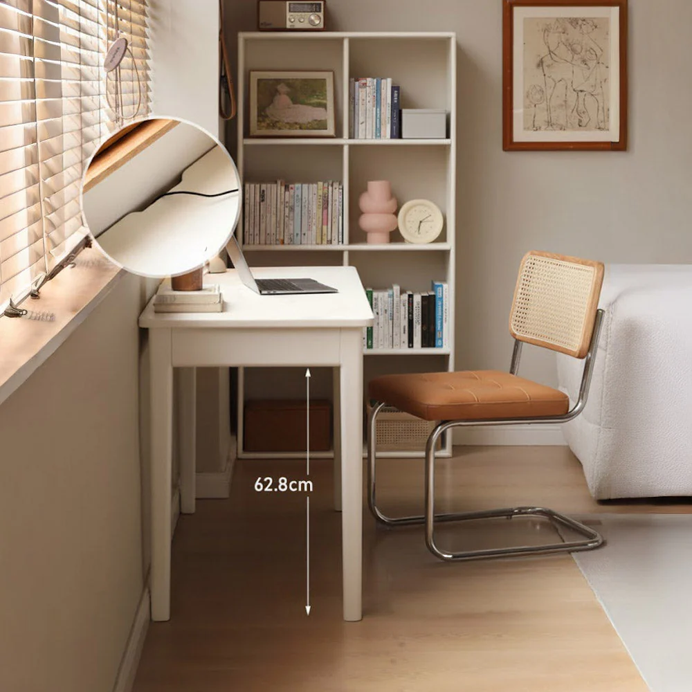 Roascio Solid Rubber Wood Office Desk - Image 6