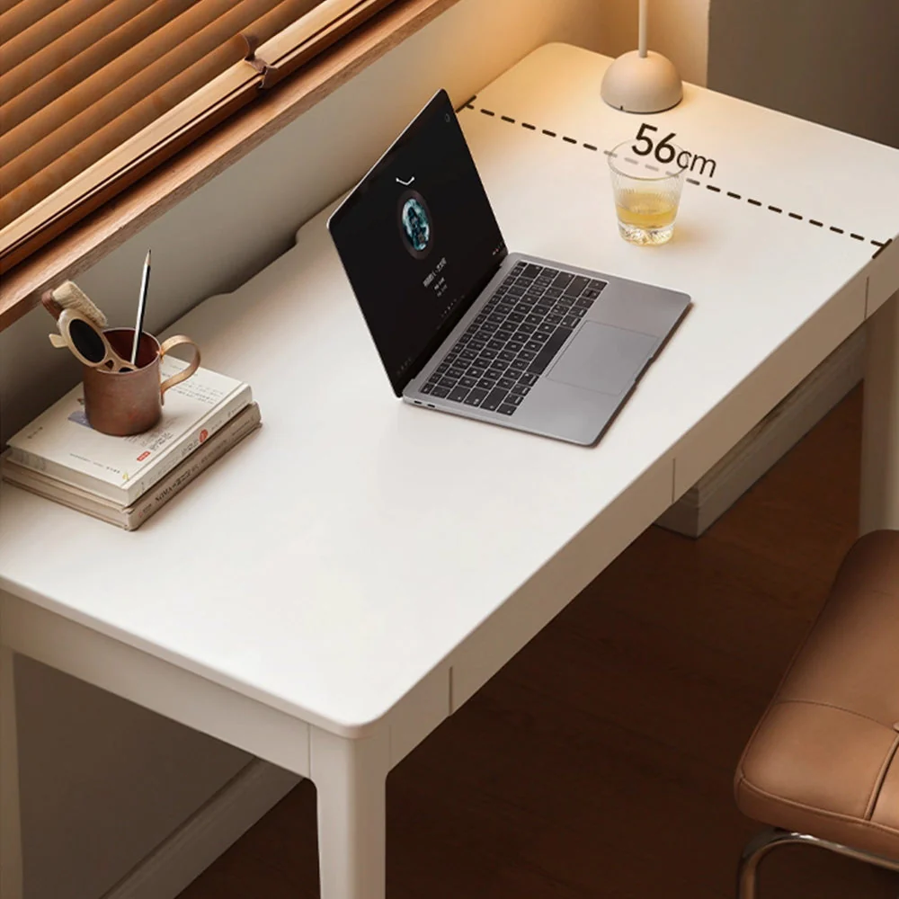 Roascio Solid Rubber Wood Office Desk - Image 7
