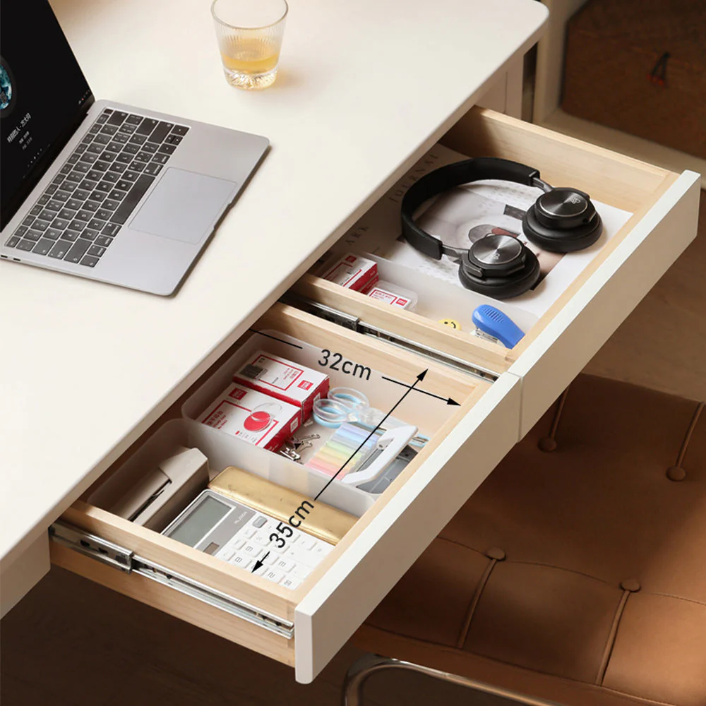 Roascio Solid Rubber Wood Office Desk - Image 8