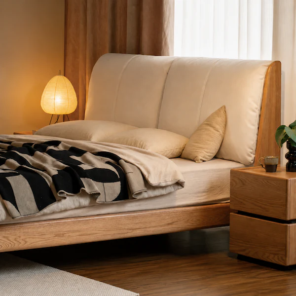 Rometta Natural Solid Oak Bed Frame - Image 3