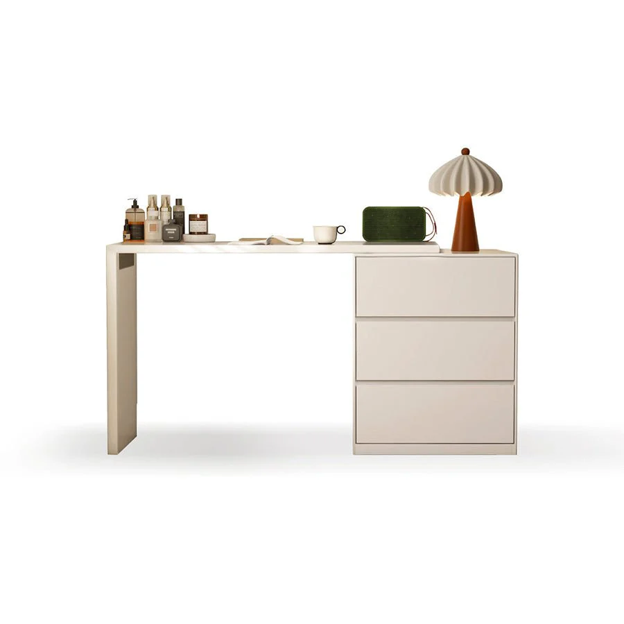 Roseland Cream Solid Rubber Wood Extending Turning Dressing Table with Chest of Drawers - Image 7