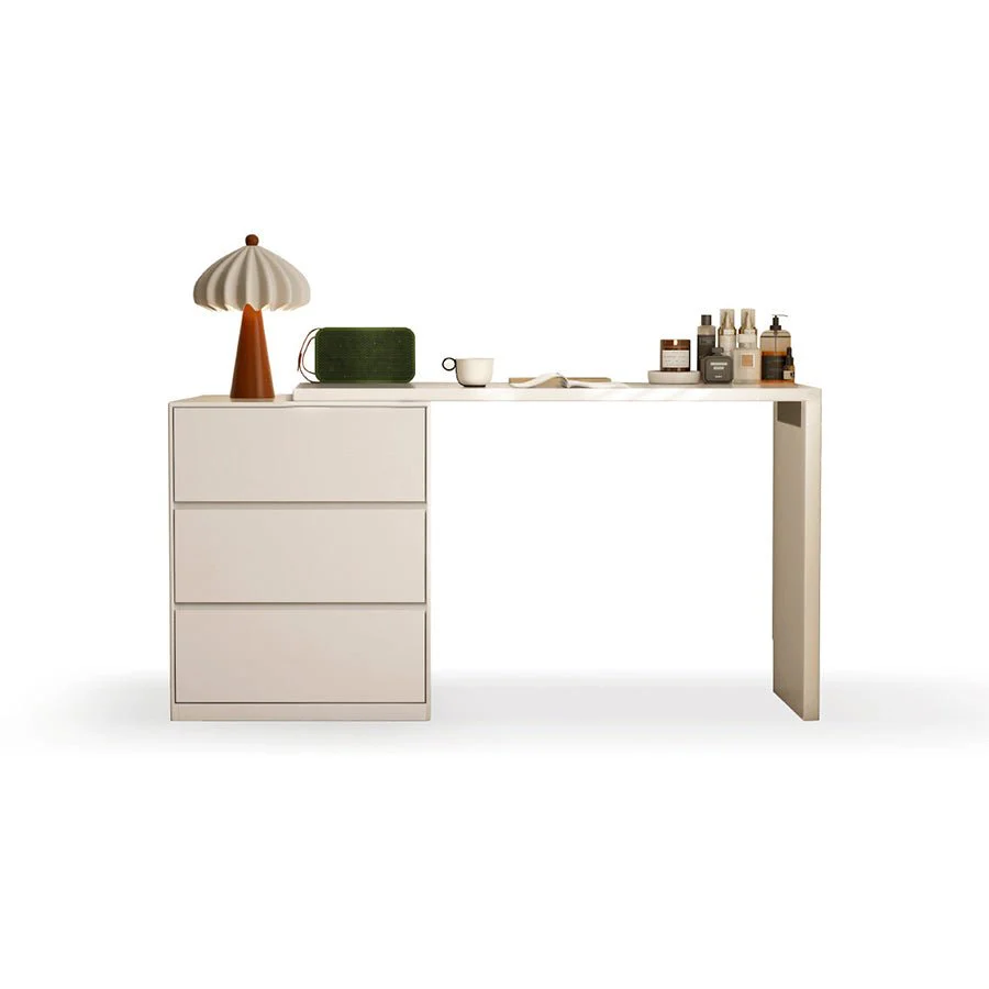 Roseland Cream Solid Rubber Wood Extending Turning Dressing Table with Chest of Drawers - Image 8