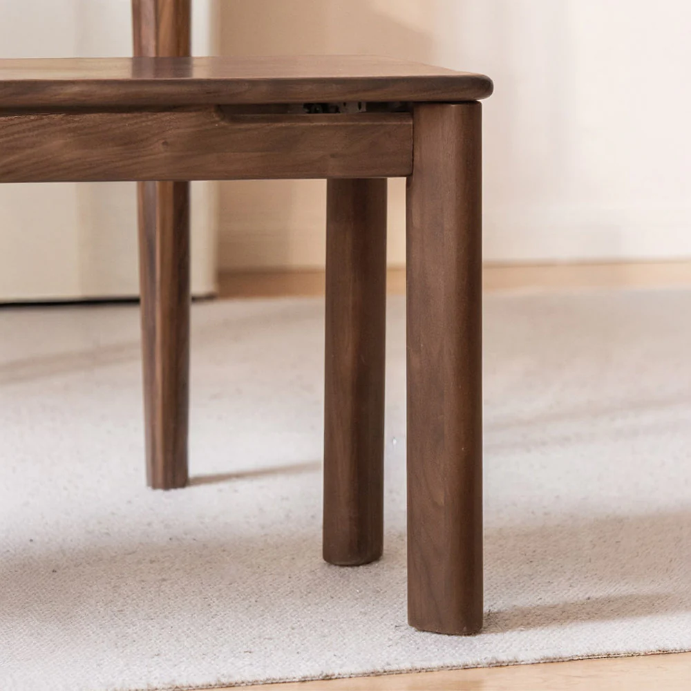 Roselle Natural Solid Walnut Dining Bench - Image 5