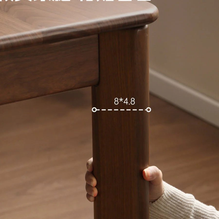 Roselle Natural Solid Walnut Dining Table - Image 5