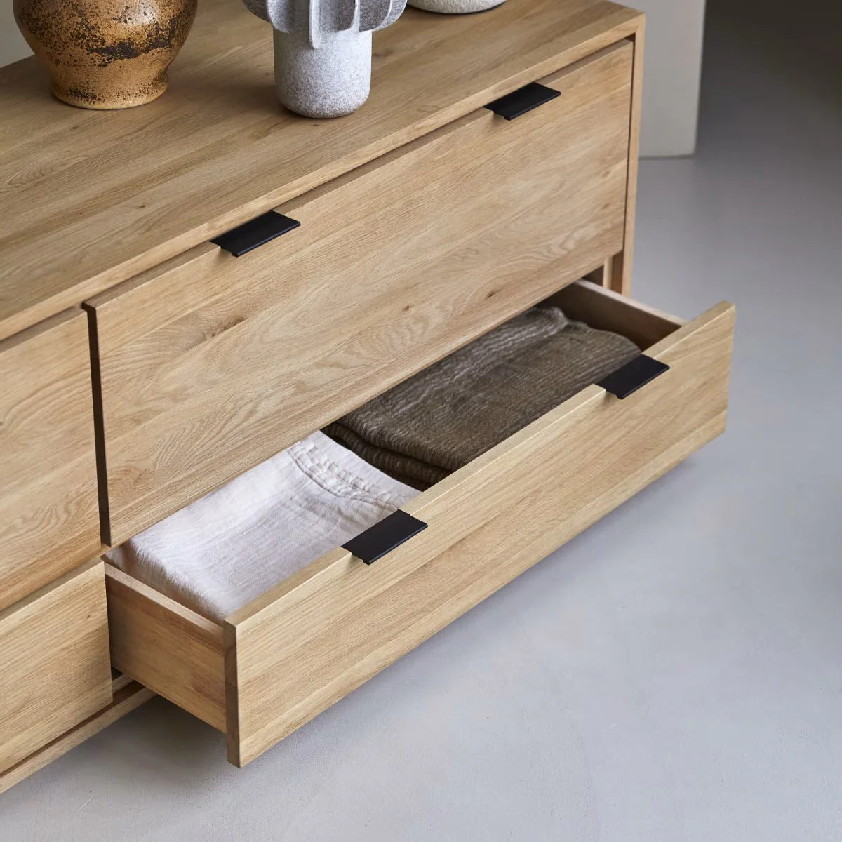 Rouen Natural Solid Oak Large TV Stand - Image 4