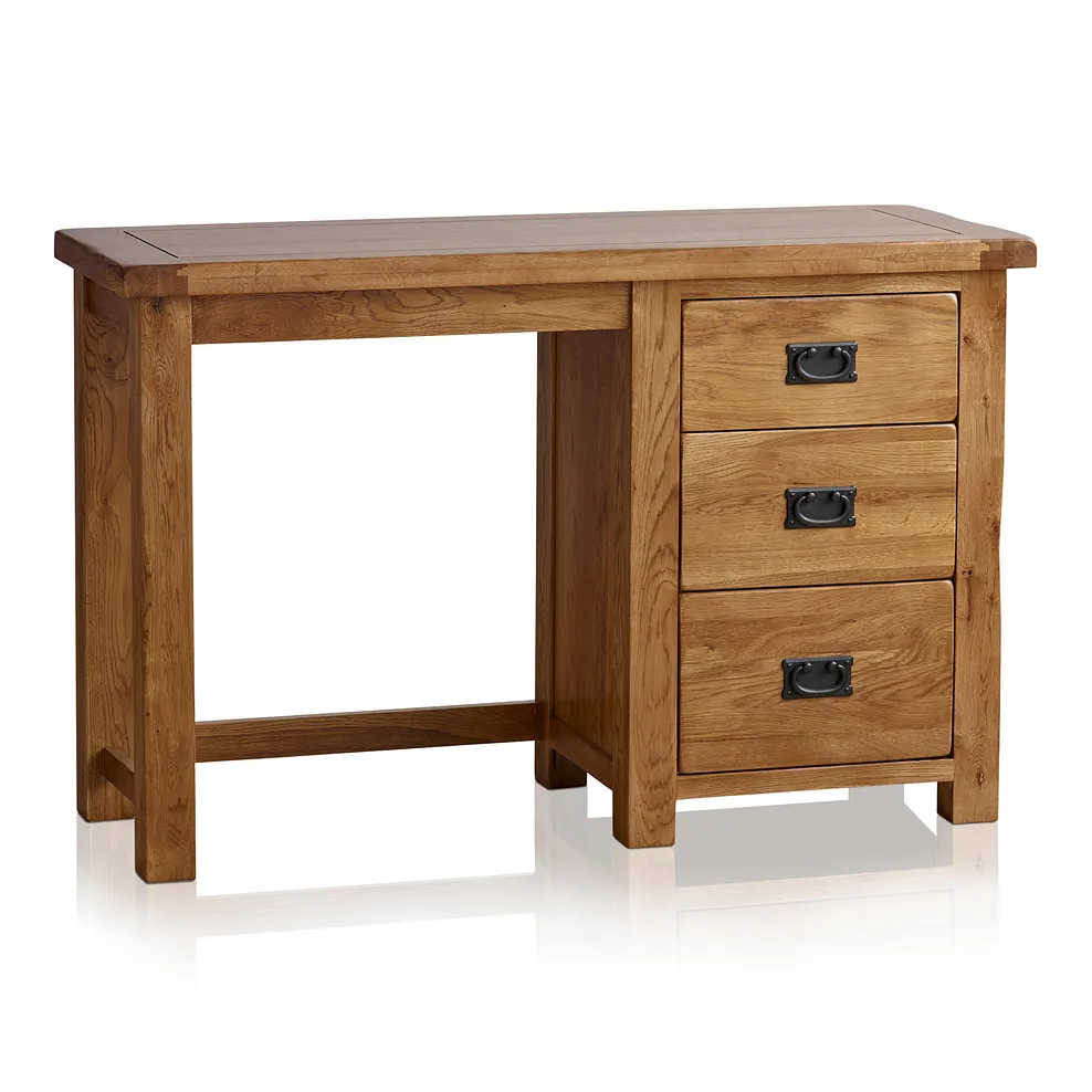 Rustic Country Solid Oak Dressing Table - Image 2