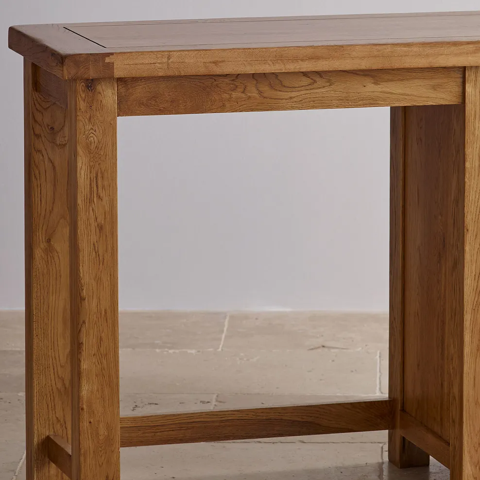 Rustic Country Solid Oak Dressing Table - Image 3