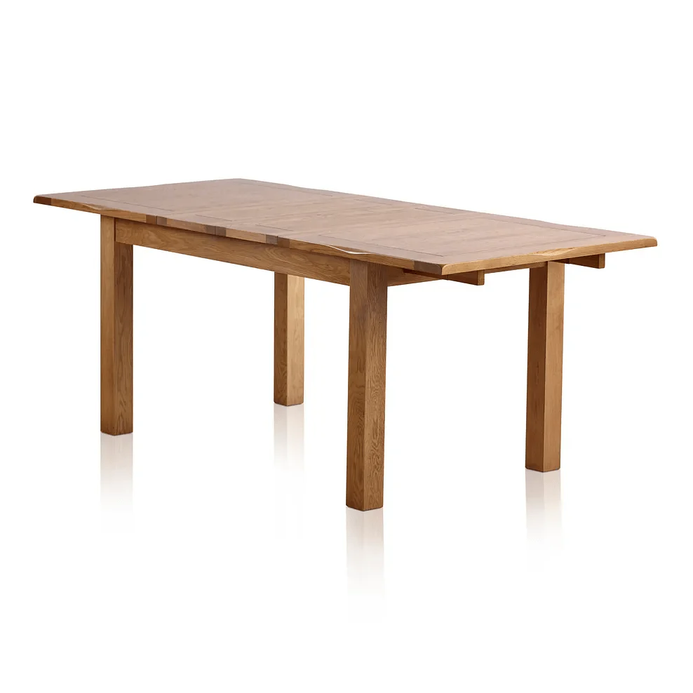 Rustic Country Solid Oak Extending Dining Table - Image 2