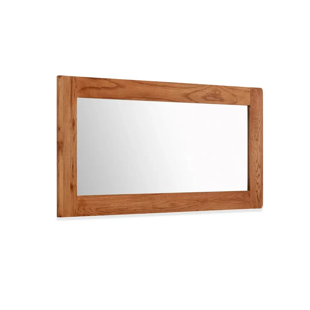 Rustic Country Solid Oak Large Mirror - Image 3